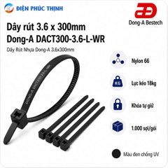 DONG-A-DACT300-3.6-L-WR / Dây Rút Nhựa Dong-A 3.6×300mm Chống UV