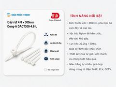DONG-A-DACT300-4.8-L / Dây Rút Nhựa Dong-A 4.8x300mm