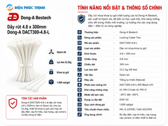 DONG-A-DACT300-4.8-L / Dây Rút Nhựa Dong-A 4.8x300mm