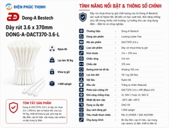 DONG-A-DACT210-3.6-L / Dây Rút Nhựa Dong-A 3.6x210mm