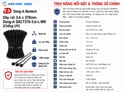 DONG-A-DACT370-3.6-L-WR / Dây Rút Nhựa Dong-A 3.6×370mm Chống UV