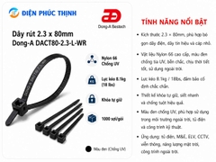 DONG-A-DACT80-2.3-L-WR / Dây Rút Nhựa Chống UV Dong-A 2.3×80mm