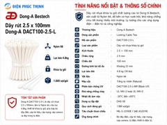 DONG-A-DACT100-2.5-L / Dây Rút Nhựa Dong-A 2.5x100mm