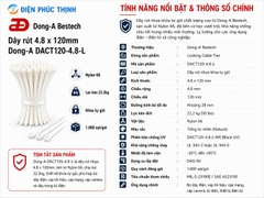DONG-A-DACT120-4.8-L / Dây Rút Nhựa Dong-A 4.8x120mm