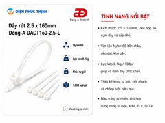 DONG-A-DACT160-2.5-L / Dây Rút Nhựa Dong-A 2.5x160mm