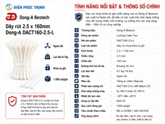 DONG-A-DACT160-2.5-L / Dây Rút Nhựa Dong-A 2.5x160mm
