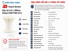 DONG-A-DACT160-4.8-L / Dây Rút Nhựa Dong-A 4.8x160mm