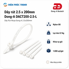 DONG-A-DACT200-2.5-L / Dây Rút Nhựa Dong-A 2.5x200mm