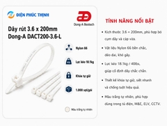 DONG-A-DACT200-3.6-L / Dây Rút Nhựa Dong-A 3.6x200mm