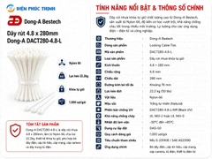 DONG-A-DACT280-4.8-L / Dây Rút Nhựa Dong-A 4.8x280mm