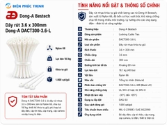 DONG-A-DACT300-3.6-L / Dây Rút Nhựa Dong-A 3.6x300mm