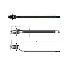 KMCL-170 / Dây Rút Cáp Cố Định Soắn Ốc KST Kích Thước 170mm x 5.3mm - Plug Cable Ties