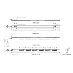 E30B13M / Thanh Phân Phối Điện Panduit - PDU Cơ Bản - 16A - (24)C13, (6)C19 - IEC 60309 2P+N+E 6h IP44-3M - Top Fed - Đen