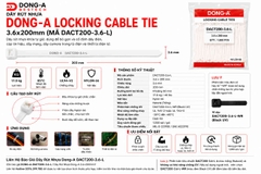 DONG-A-DACT200-3.6-L / Dây Rút Nhựa Dong-A 3.6x200mm