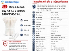 DONG-A-DAMCT300-7.6-L / Dây Rút Nhựa Dong-A 7.6×300mm