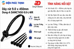 DONG-A-DAMCT450-9.0-L-WR / Dây Rút Nhựa Dong-A 9.0×450mm Chống UV
