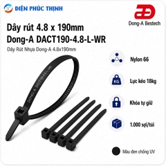 DONG-A-DACT190-4.8-L-WR / Dây Rút Nhựa Dong-A 4.8×190mm Chống UV
