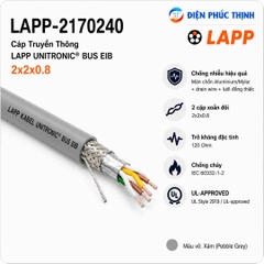 LAPP-2170240 / Cáp Truyền Thông LAPP UNITRONIC BUS EIB 2x2x0.8