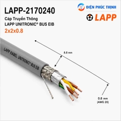 LAPP-2170240 / Cáp Truyền Thông LAPP UNITRONIC BUS EIB 2x2x0.8