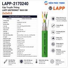 LAPP-2170240 / Cáp Truyền Thông LAPP UNITRONIC BUS EIB 2x2x0.8