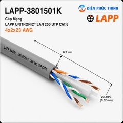 LAPP-3801501K / Cáp Mạng LAPP UNITRONIC LAN 250 UTP CAT.6 4x2x23 AWG