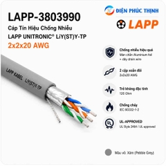 LAPP-3803990 / Cáp Tín Hiệu Chống Nhiễu LAPP UNITRONIC LiY(ST)Y-TP 2x2x20 AWG