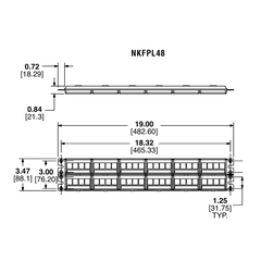NKFPL48 / Thanh đấu nối Panduit NetKey™ 48 Cổng NKFPL48