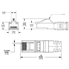 SP6X88-C / Hạt mạng RJ45 Panduit Pan-Plug® Loại 6 - 23-24 AWG SP6X88-C
