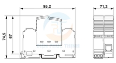 2905466 - Thiết bị chống sét lan truyền FLT-SEC-T1+T2-1S-350/25-FM / Plug-in lightning and surge arrester combination Phoenix Contact