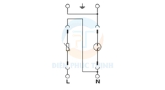 2804429 - Thiết bị chống sét lan truyền VAL-MS 230/1+1 / Surge arrester for 3-conductor power supply systems Phoenix Contact