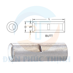 KST-BNT2-16 / Đầu cosse pin nối 1.5-2.5 mm2 - NON-INSULATED BUTT CONNECTORS hãng KST