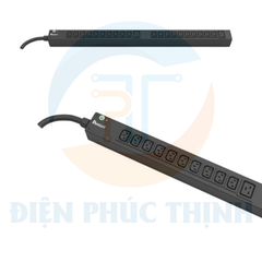 E22B39M / Thanh Phân Phối Điện Panduit - PDU Cơ Bản - 16A - (20)C13, (2)C19 - IEC 60309 2P+E 6h IP44-3M - Top Fed - Đen