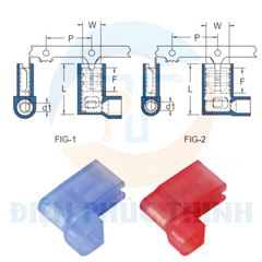 FLDNY1-250A-MS / Đầu Cosse Ngắt Phụ Cách Điện Nylon (Cái) Dạng Cờ Loại Dải Kim Loại KST 0.5-1.5 mm - METAL STRIP TYPE NYLON-INSULATED FLAG FEMALE DISCONNECTORS (MS SERIES)