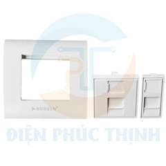 125-139002X / Giá Đỡ Đôi Cho Mặt Nạ Ổ Cắm Mạng Norden - Double Bracket For French Style Face Plate