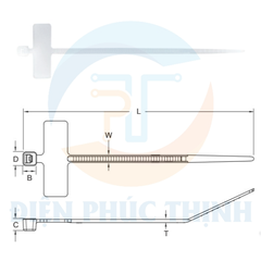KST-KI-100M / Dây Rút Nhựa Ghi Chú Bản Trong KST Kích Thước 100x2.5mm - MARKABLE CABLE TIES