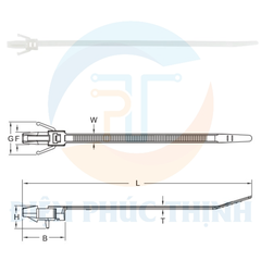 KST-KRPMA-135 / Dây Rút Đặc Biệt Tháo Được KST Kích Thước 135 x 3.3mm - RELEASABLE PUSH MOUNT TIES
