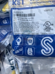 KST-RVS2-3.7 / Đầu Cosse Tròn Bọc Nhựa KST 1.5-2.5 mm2 (100 Cái/Bịch) - VINYL- INSULATED RING TERMINALS