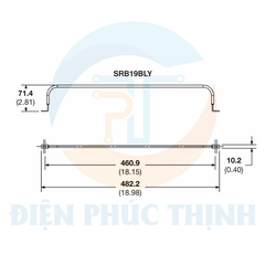 SRB19BLY / Thanh đấu nối Panduit NetKey™ - Giảm sức căng - Độ sâu 2 inch SRB19BLY
