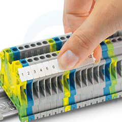 0828740 - Marker for terminal blocks UCT-TM 8 / Nhãn trắng đánh số gắn cầu đấu  hãng Phoenix Contact
