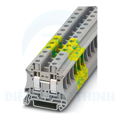3044173 - Cầu đấu dây / Terminal Block UT 10-PE - vặn vít 10mm2, rộng 10.2mm, màu vàng-xanh lá - Phoenix Contact