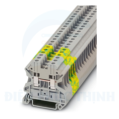 3044128 - Cầu đấu dây / Terminal Block UT 4-PE - vặn vít 4mm2, rộng 6.2mm, màu vàng-xanh lá - Phoenix Contact