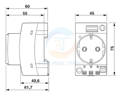 0804038 - Ổ cắm công nghiệp / Socket EO-CF/PT hãng Phoenix Contact