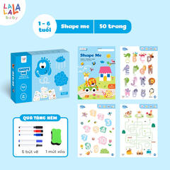 Sách Tập Viết Xóa Được Cho Bé – 68 Trang Tập Tô Vẽ Lalala Baby Kèm Bút & Mút Xóa