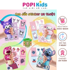 Đồ Chơi Con Dấu Sticker Ma Thuật Cho Bé Với Nhiều Kiểu Dáng Kèm Bộ 25 Nhãn Dán Đa Dạng -POPIKIDS