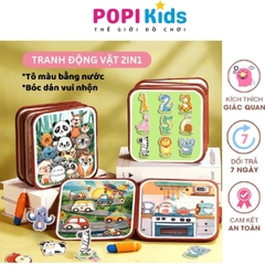 Cuốn Sổ Ma Thuật Montessori Bóc Dán, Tranh Tô Màu Nước Ma Thuật, Học Liệu Phát Triển Tư Duy Cho Bé Trai, Bé Gái 1-4 Tuổi