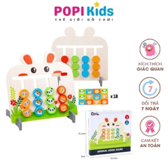 Đồ Chơi Gỗ Montessori Nhiều Câu Đố Thú Vị Di Chuyển Logic, Đồ Chơi Thông Minh Nâng Cao Kỹ Năng Cho Bé -POPIKIDS
