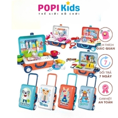 Bộ Đồ Chơi Vali Kéo Nghề Nghiệp – Bác Sỹ, Kỹ Sư, Nấu Ăn, Trang Điểm Cho Bé Khám Phá Tài Năng- POPIKIDS