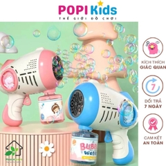 Súng đồ chơi bắn bong bóng xà phòng , tặng 1 lọ nước xà phòng, đồ chơi giải trí cho các bé.- POPIKIDS
