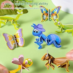 100 Món Quà Đồ Chơi Giáo Dục DIY Cho Trẻ Em 3D Giấy Ba Chiều Côn Trùng Xếp Hình Đồ Chơi Trẻ Em Hoạt Hình Mô Hình Lắp Ráp