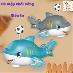 Đồ Chơi Cá Mập Thổi Bóng Có Nhạc Và Đèn LED Vui Nhộn Cho Bé, Giúp Bé Nâng Cao Kỹ Năng Tập Bò- POPIKIDS